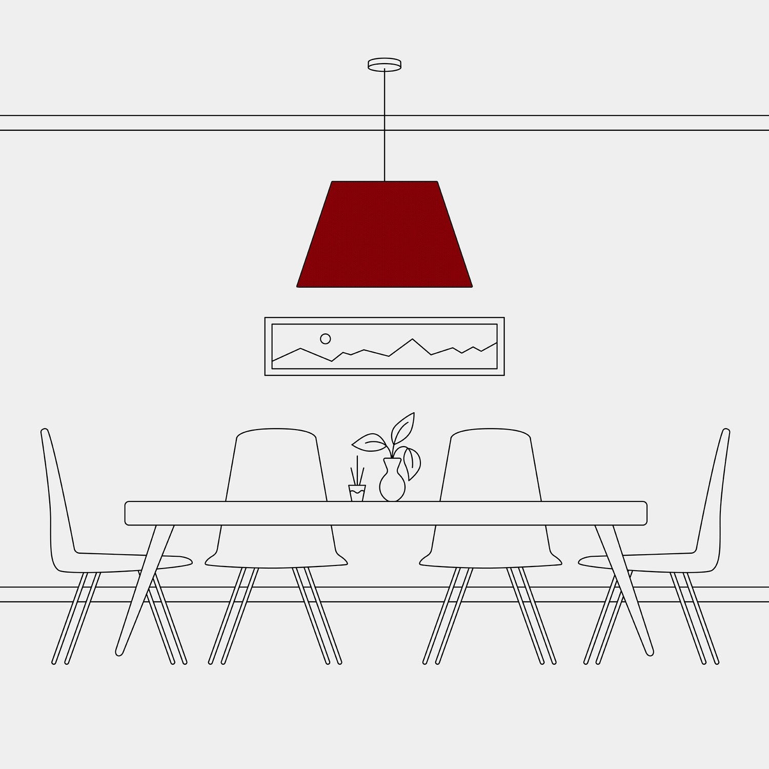 Paralume Impero L per sospensione con attacco E27 - Made in Italy - Lana Aragosta