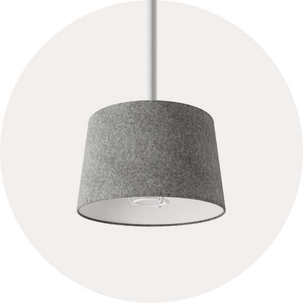 Wool lampshades