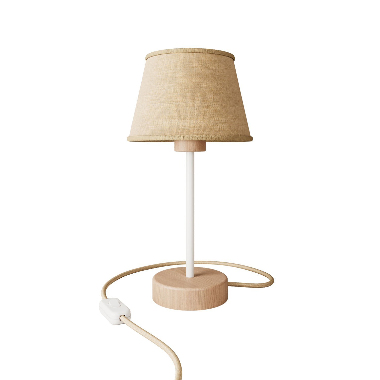 Wood table lamp with Impero lampshade - Alzaluce Wood
