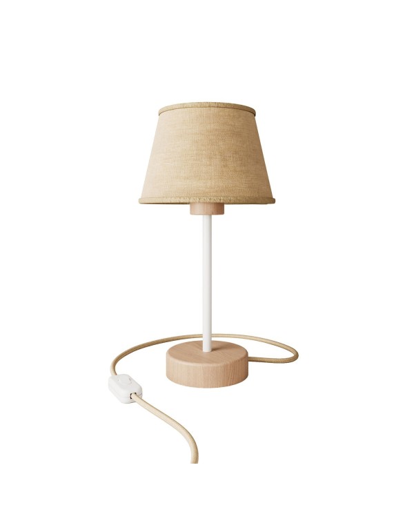 Wood table lamp with Impero lampshade - Alzaluce Wood
