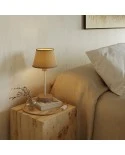 Wood table lamp with lampshade suitability - Alzaluce Wood