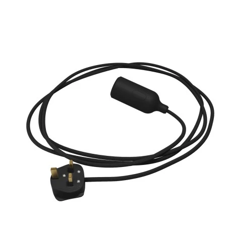 Silicone Snake lamp with switch and plug - Black