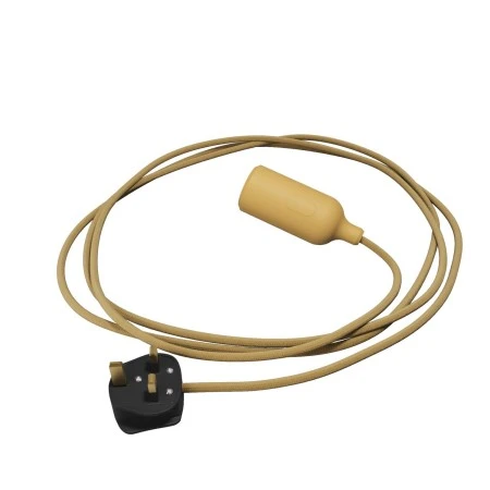 Silicone Snake lamp with switch and plug - Yellow mustard