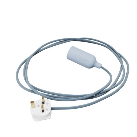 Silicone Snake lamp with switch and plug - Soft blue