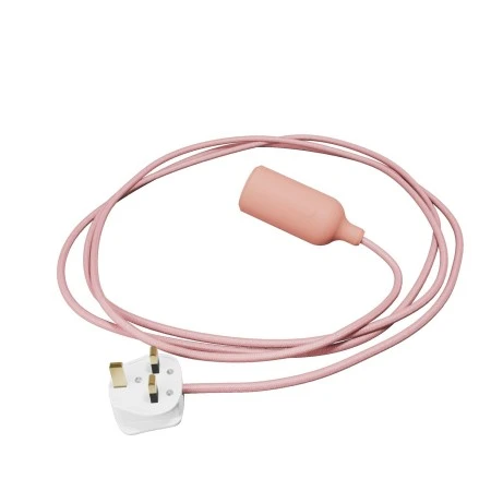 Silicone Snake lamp with switch and plug - Salmon