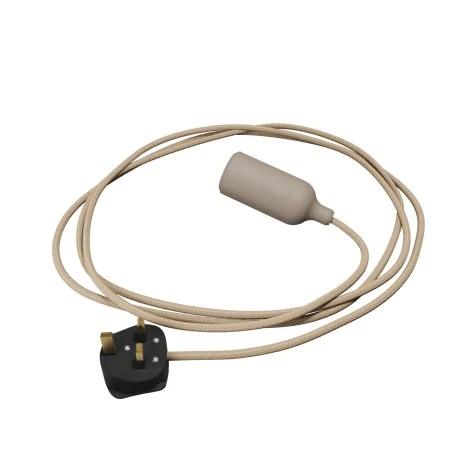 Silicone Snake lamp with switch and plug - Desert Brown