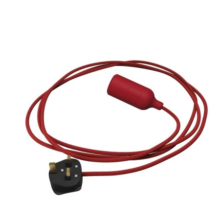 Silicone Snake lamp with switch and plug - Red