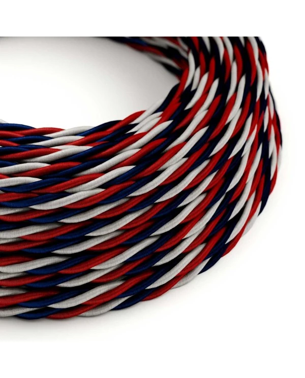 Twisted Electric Cable covered by silk effect fabric USA