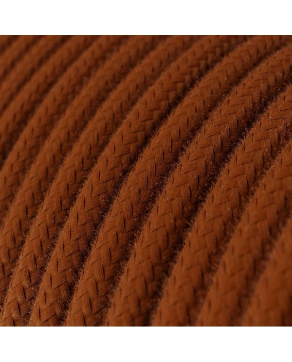 Round Electric Cable covered by Cotton solid color fabric RC23 Deer