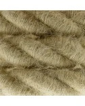 2XL electrical cord, electrical cable 3x0,75. Rough jute fabric covering. Diameter 24mm.