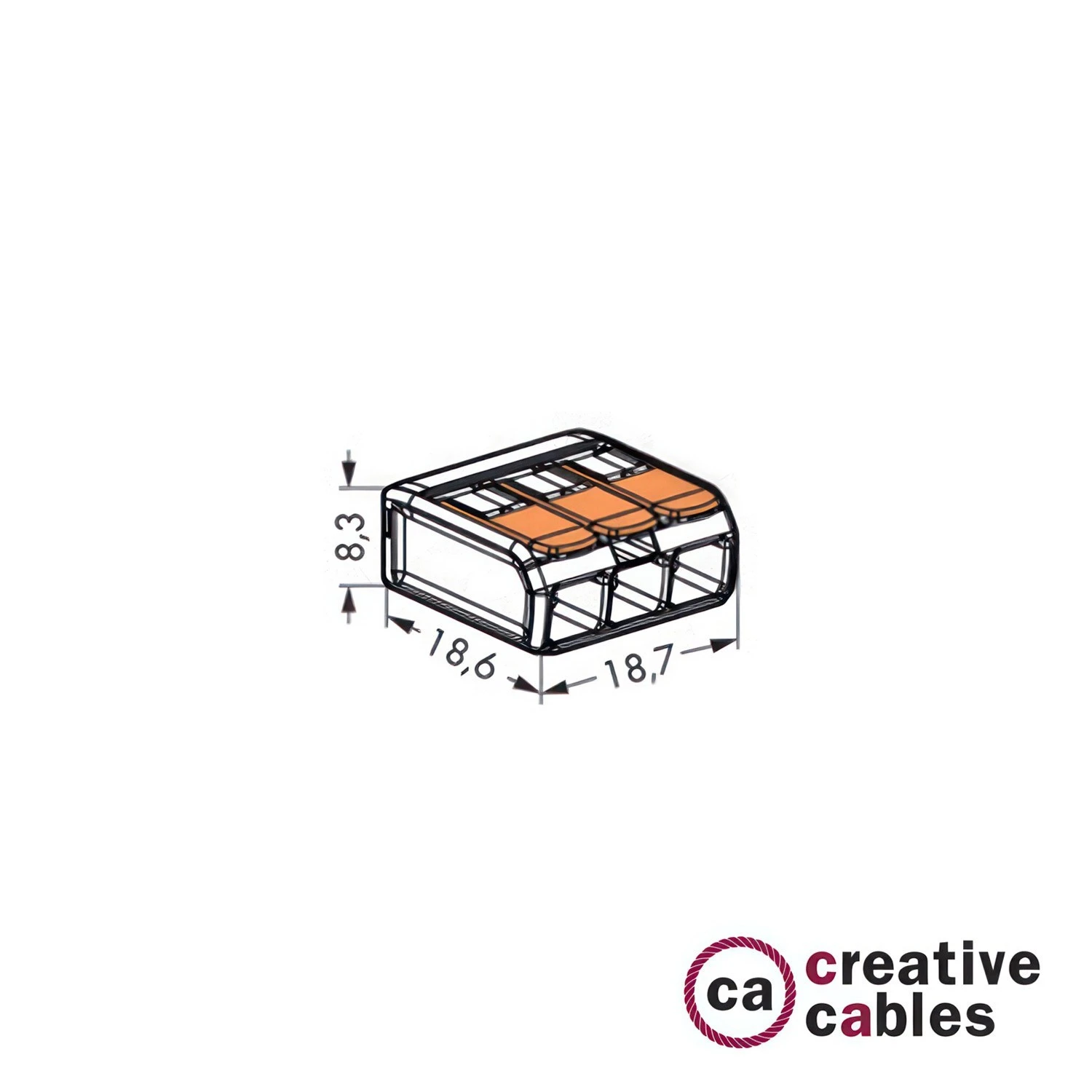 3 poles Transparent Universal Splicing Connectors