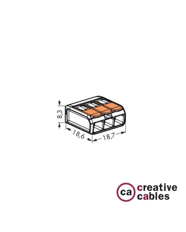 3 poles Transparent Universal Splicing Connectors