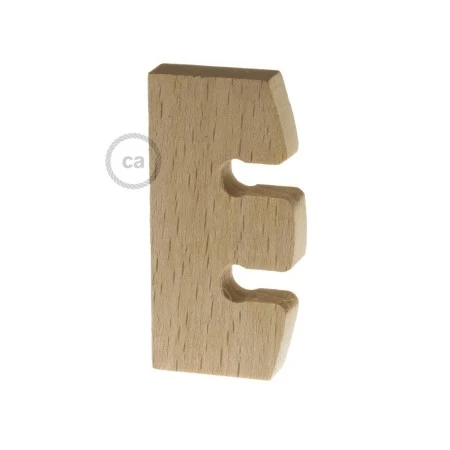 Suspension Lamp Height regulator in untreated neutral wood. Made in Italy.