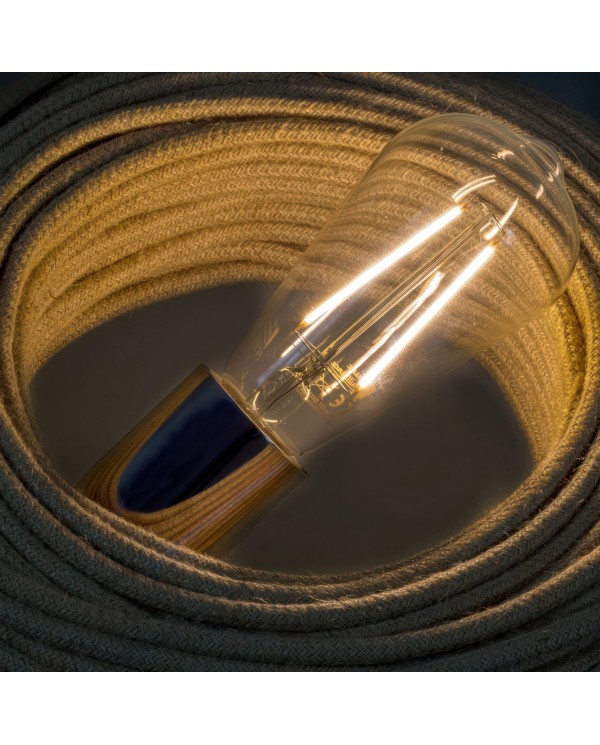 LED Transparent Light Bulb - Edison ST64 Long Filament 4.5W 400Lm 2200K