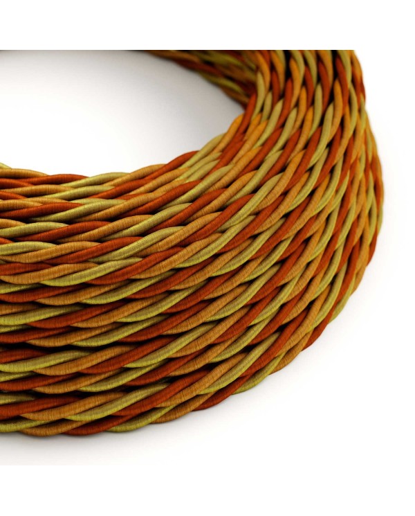 Electric Cable covered with twisted Rayon - Orange TG04