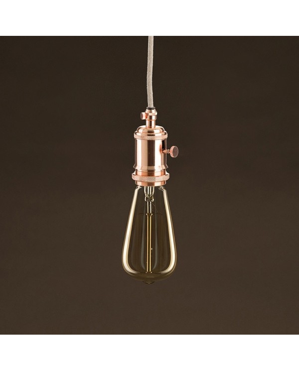 Vintage Golden Light Bulb Edison ST64 Carbon Filament Cage 25W E27 Dimmable 2000K