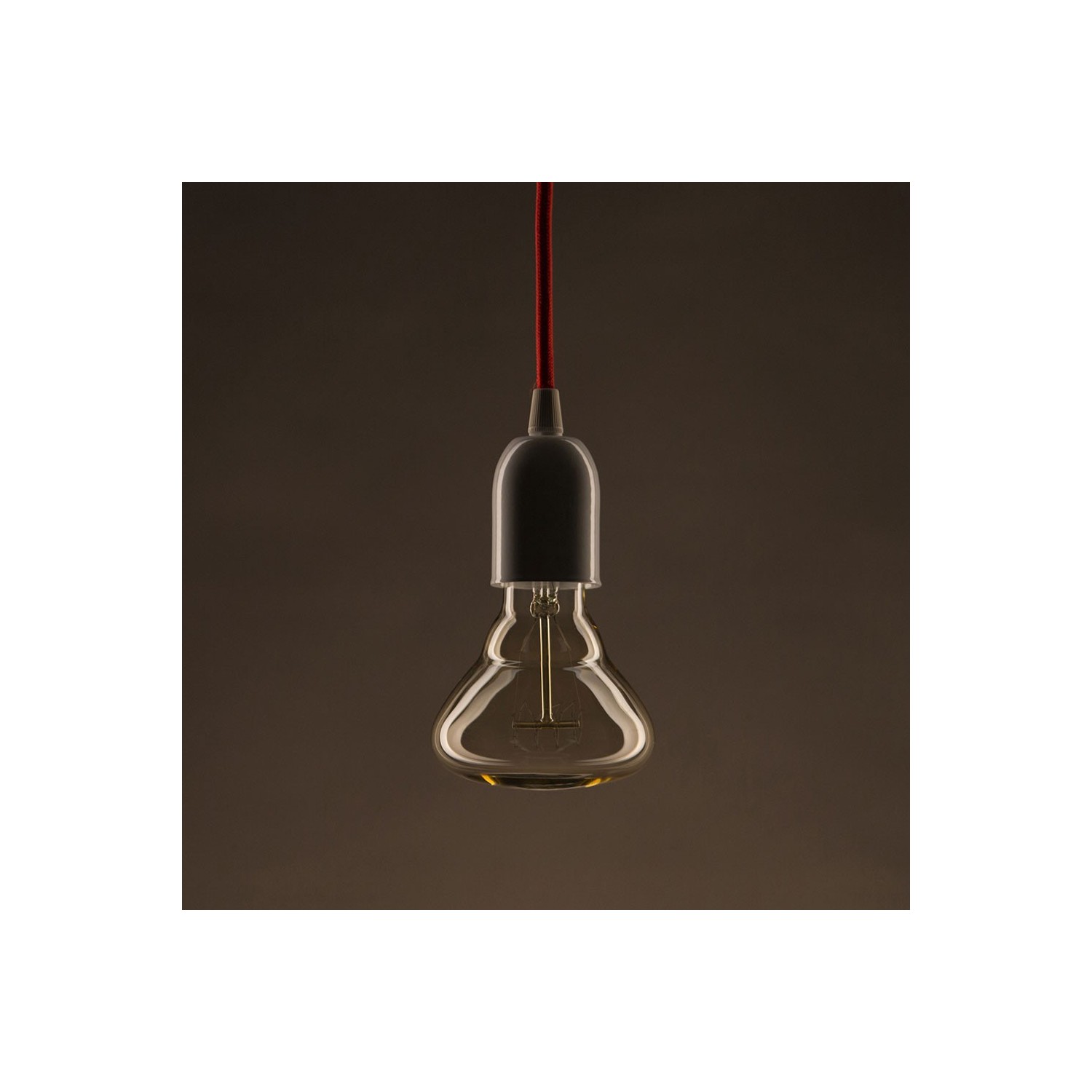 Vintage Golden Light Bulb BR95 Carbon Filament Spiral Curve Horizontal 25W E27 Dimmable 2000K
