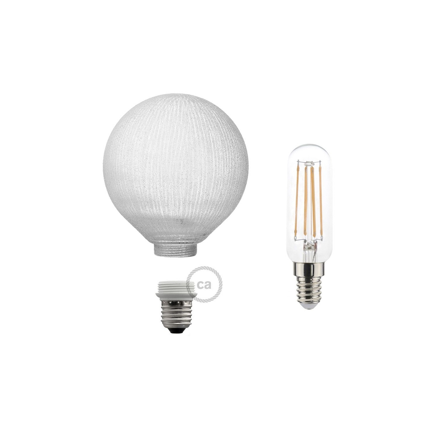 Modular LED Decorative Light bulb White with vertical lines 4,5W E27 Dimmable 2700K