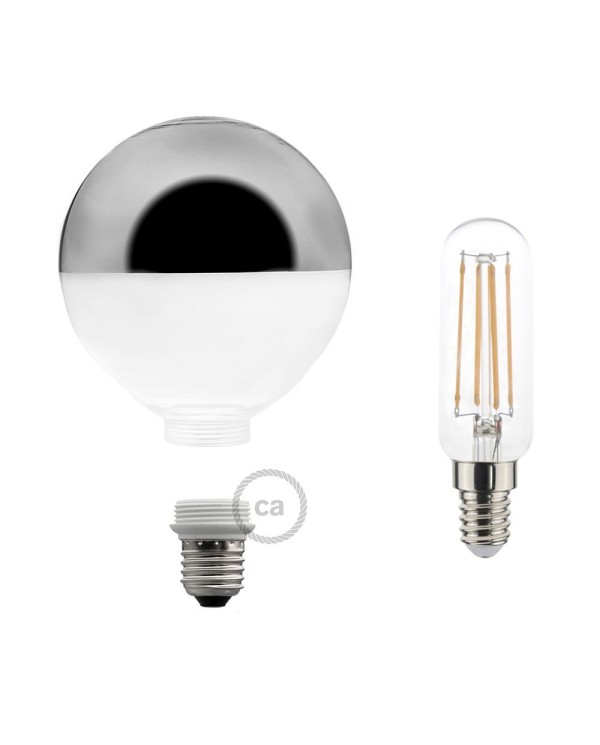 Modular LED Decorative Light bulb with Silver Semisphere 4,5W E27 Dimmable 2700K