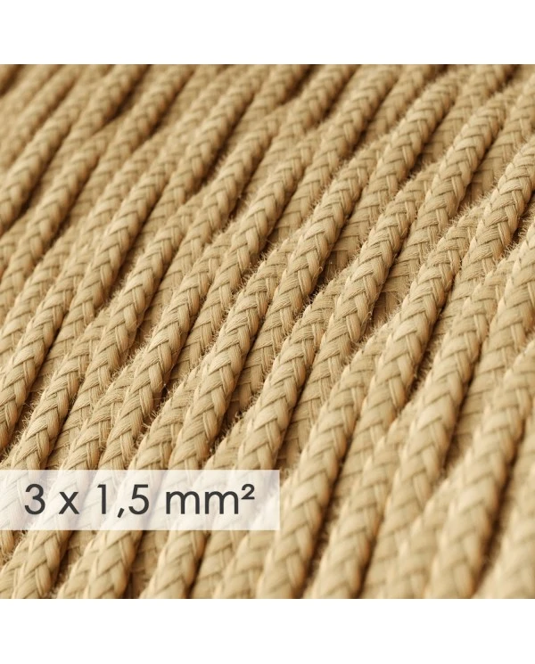 Large section electric cable 3x1,50 twisted - covered by Jute TN06