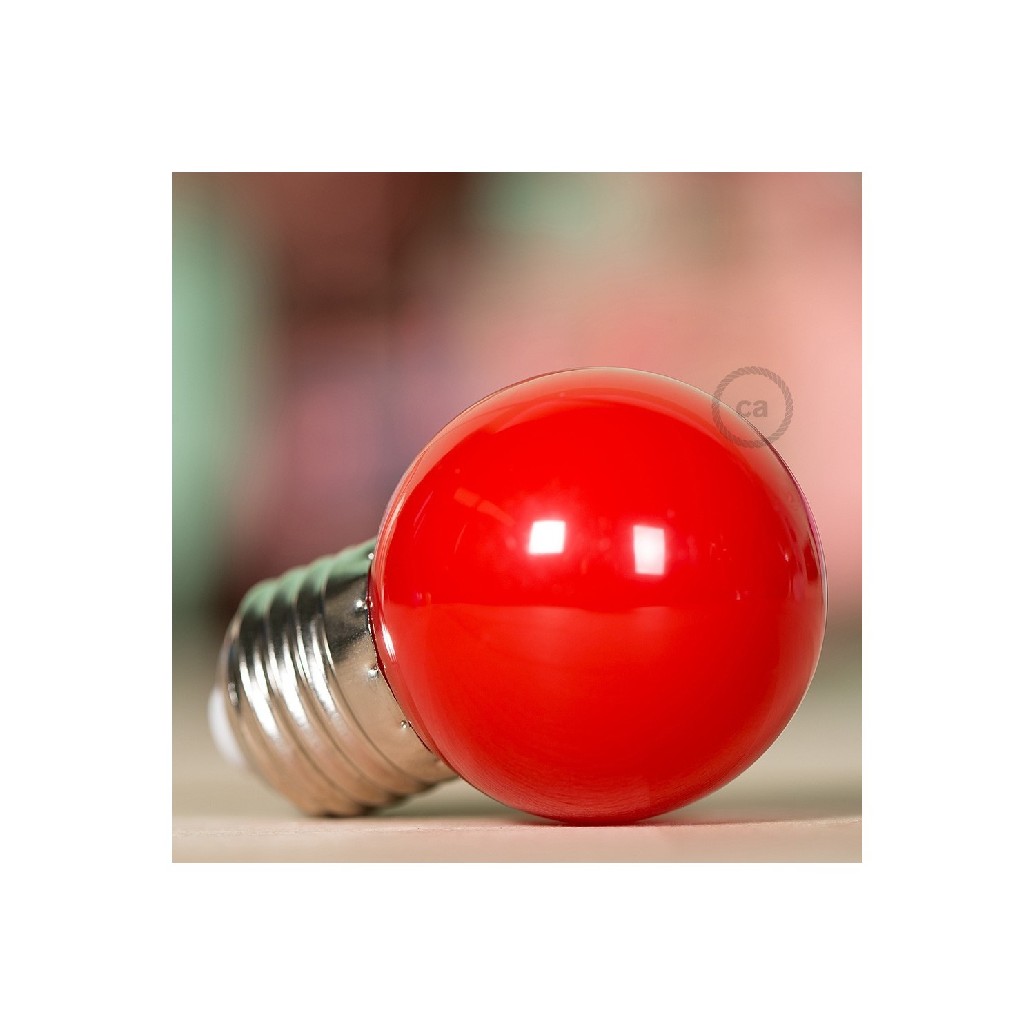 G45 Miniglobe LED bulb 1W 150Lm E27 2700K - Red