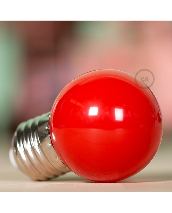 G45 Miniglobe LED bulb 1W 150Lm E27 2700K - Red