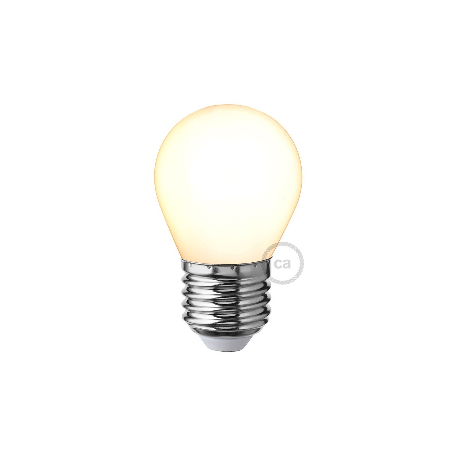 LED Milky White Light Bulb - Miniglobe G45 - 4W 300Lm E27 2700K Dimmable