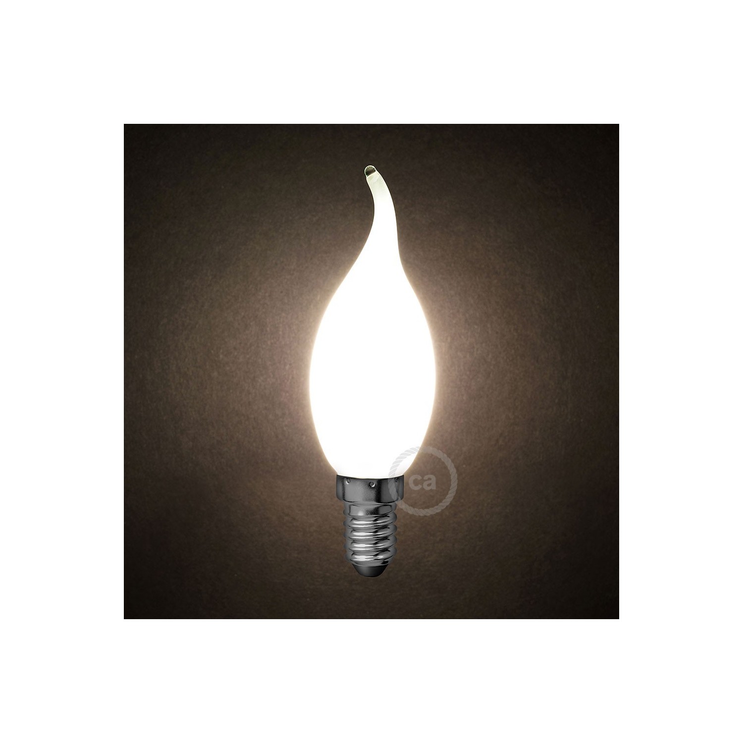 LED Milky White Light Bulb - Gust of wind C35 - 4W 300Lm E14 2700K Dimmable