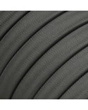 Electric cable for String Lights, covered by Rayon fabric Grey CM03