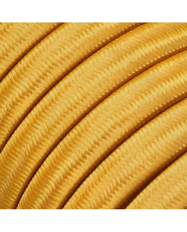 Electric cable for String Lights, covered by Rayon fabric Gold CM05