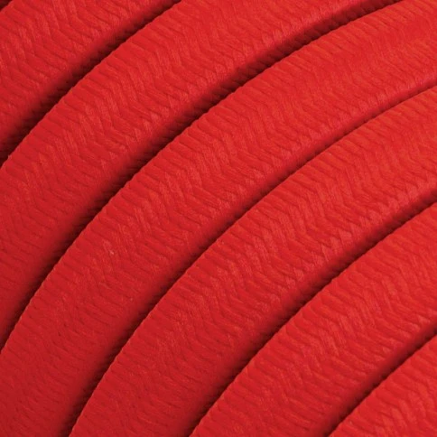 Electric cable for String Lights, covered by Rayon fabric Red CM09 - UV resistant