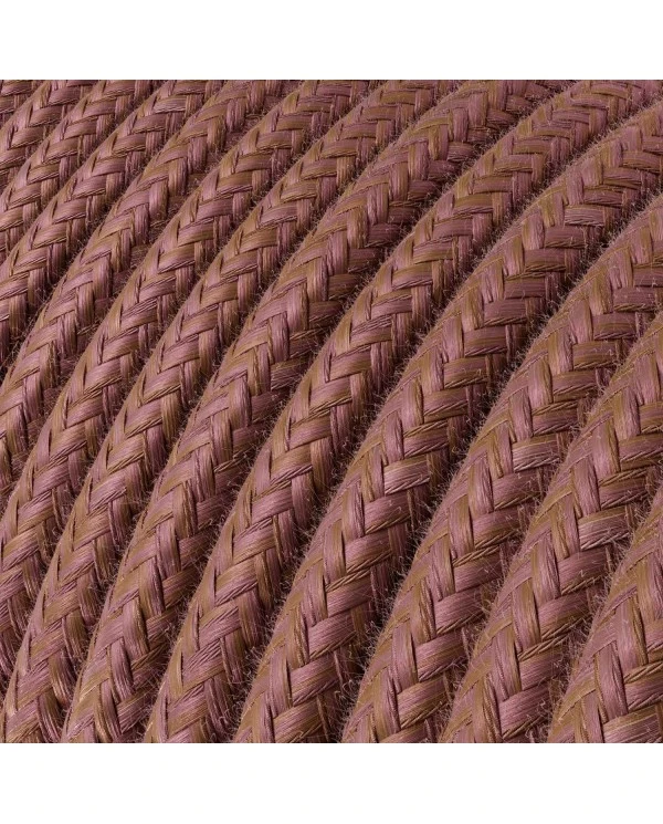 Round Electric Cable covered in Cotton - Marsala RX11