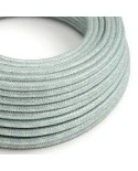 Round Electric Cable covered in Cotton - Blue Haze RX12