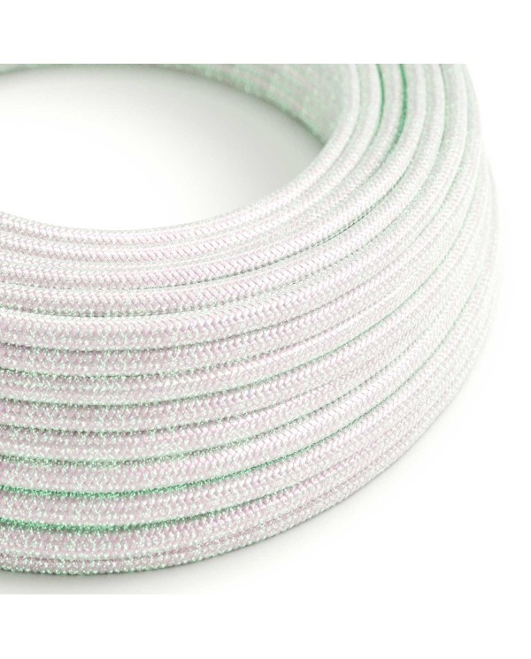 Round Glittering Electric Cable covered by Rayon fabric RL00 Unicorn