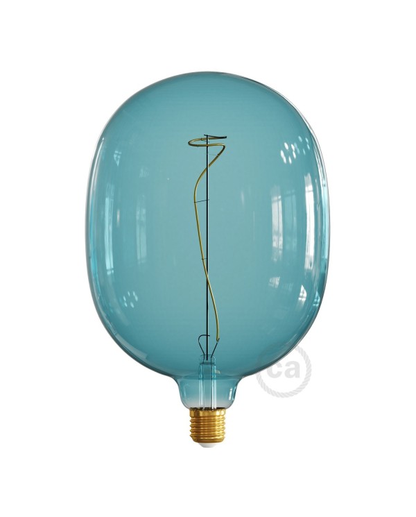 Egg Ocean blue XXL Light Bulb, Pastel line, vine filament, 4W 100Lm E27 2200K Dimmable