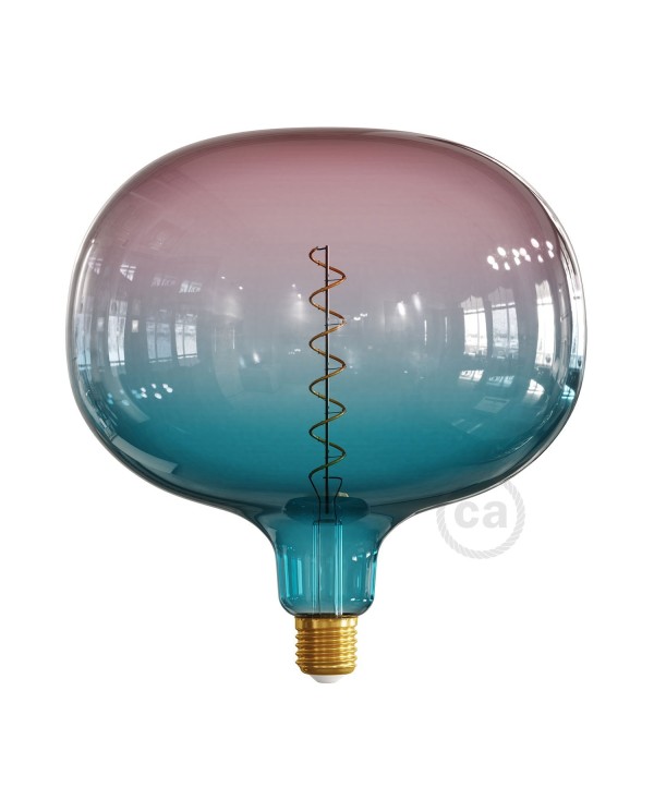 Cobble Dream XXL Light Bulb, Pastel line, spiral filament, 4W 100Lm E27 2200K Dimmable