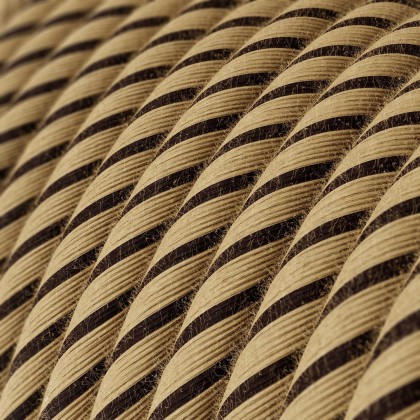 Round Electric Vertigo Cable covered by Tobacco Jute and Cotton ERD21