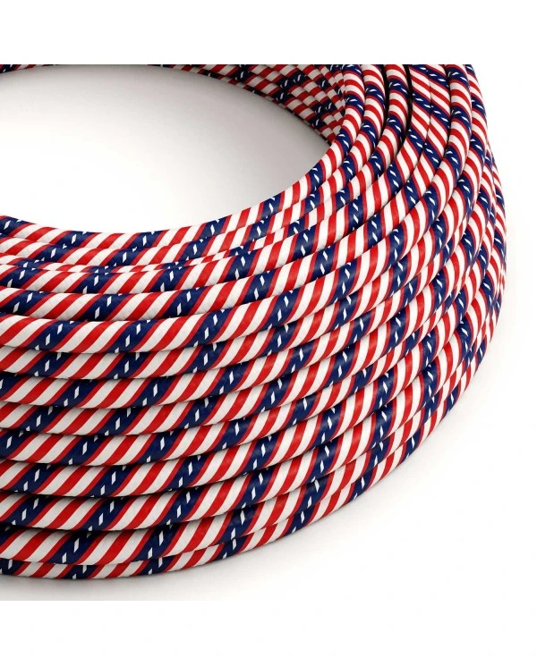 Round Electric Vertigo HD Cable covered by Washington fabric ERM45