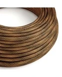Round Electric Vertigo HD Cable covered by Optical Black and Copper fabric ERM66