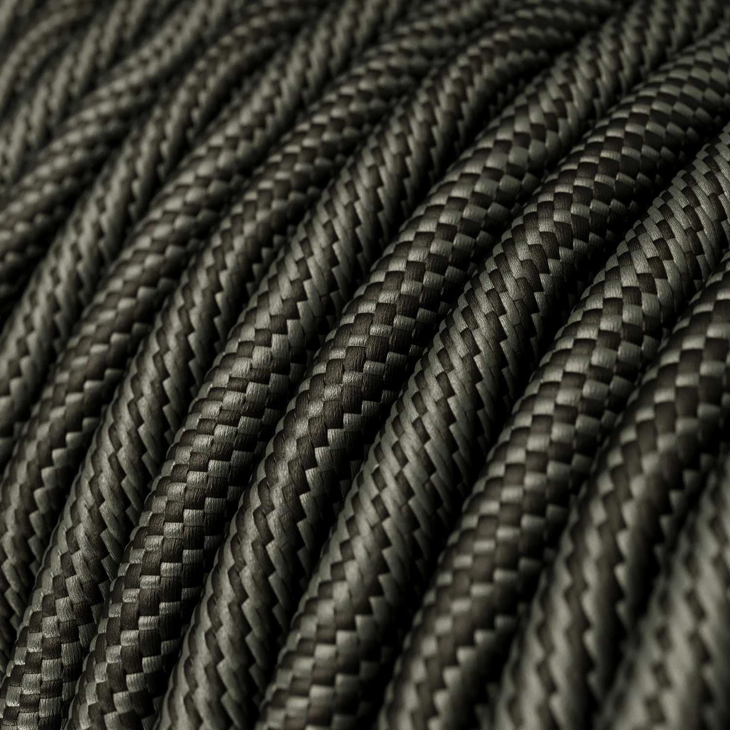 Round Electric Vertigo HD Cable covered by Optical Black and Grey fabric ERM67