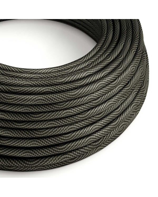 Round Electric Vertigo HD Cable covered by Optical Black and Grey fabric ERM67