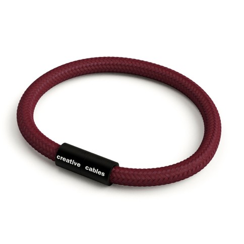 Bracelet with Matt black magnetic clasp and RM19 cable