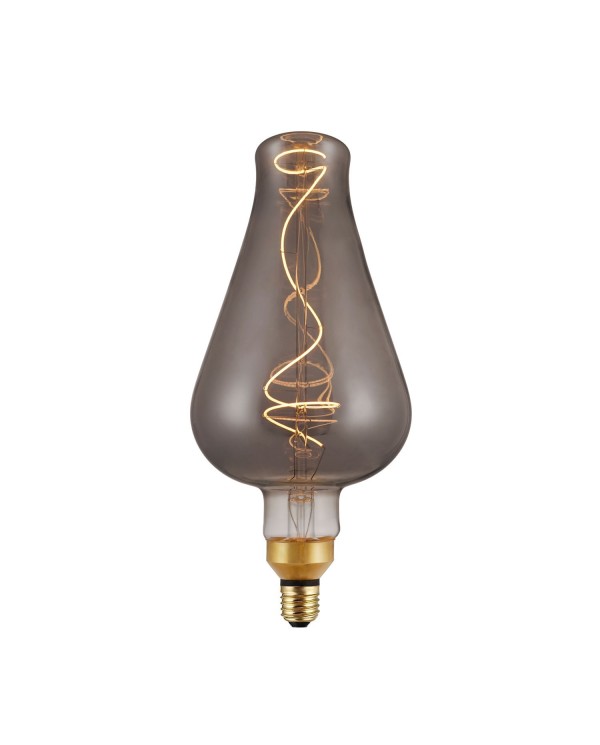Led Smoky Light Bulb DemiJohn 160 Spiral Filament 5W 150Lm E27 2000K Dimmable