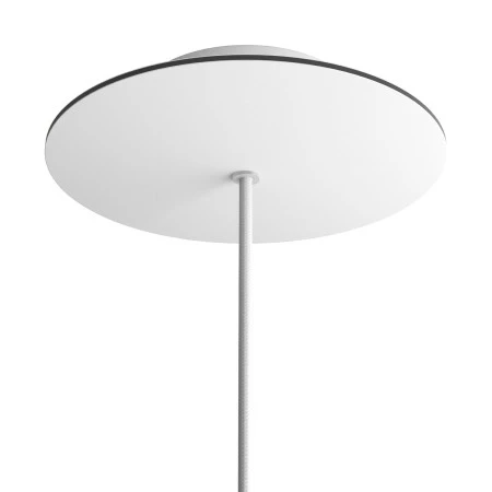 Round Rose-One 1-hole and 4 side holes ceiling rose, 200 mm - Matt White