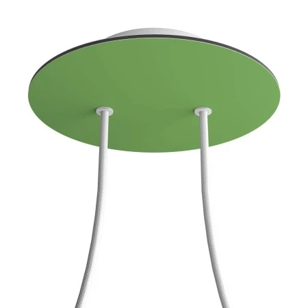 Round Rose-One 2-hole and 4 side holes ceiling rose, 200 mm - Soft Green