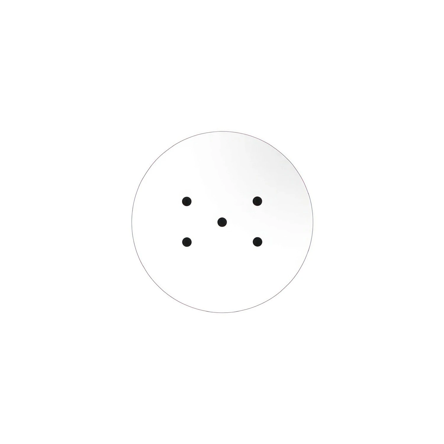 Round Rose-One 5-hole and 4 side holes ceiling rose, 200 mm