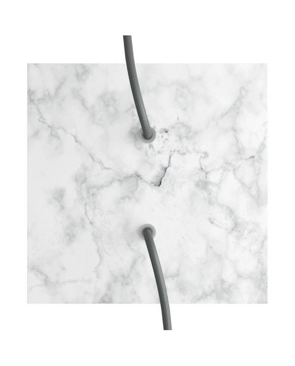 Square Rose-One 2-hole and 4 side holes ceiling rose, 200 mm
