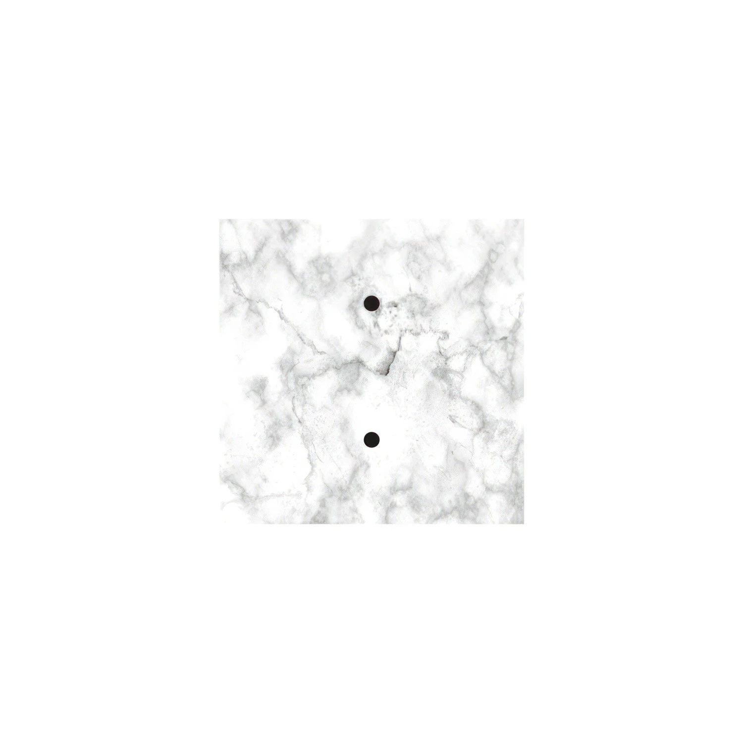 Square Rose-One 2-hole and 4 side holes ceiling rose, 200 mm