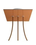 Square Rose-One 3 in-line holes and 4 side holes ceiling rose, 200 mm