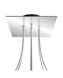 Square Rose-One 7-hole and 4 side holes ceiling rose, 200 mm